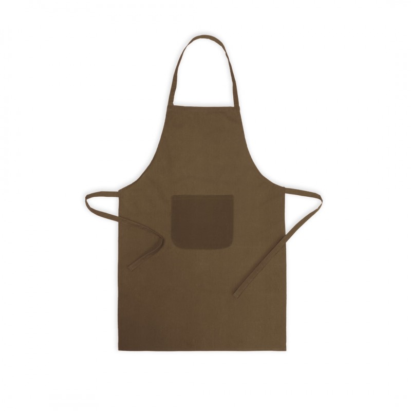Delantal de algodón y poliéster con bolsillo frontal personalizado Xigor