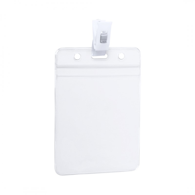 Identificador personalizable troquelado de PVC con clip Solip