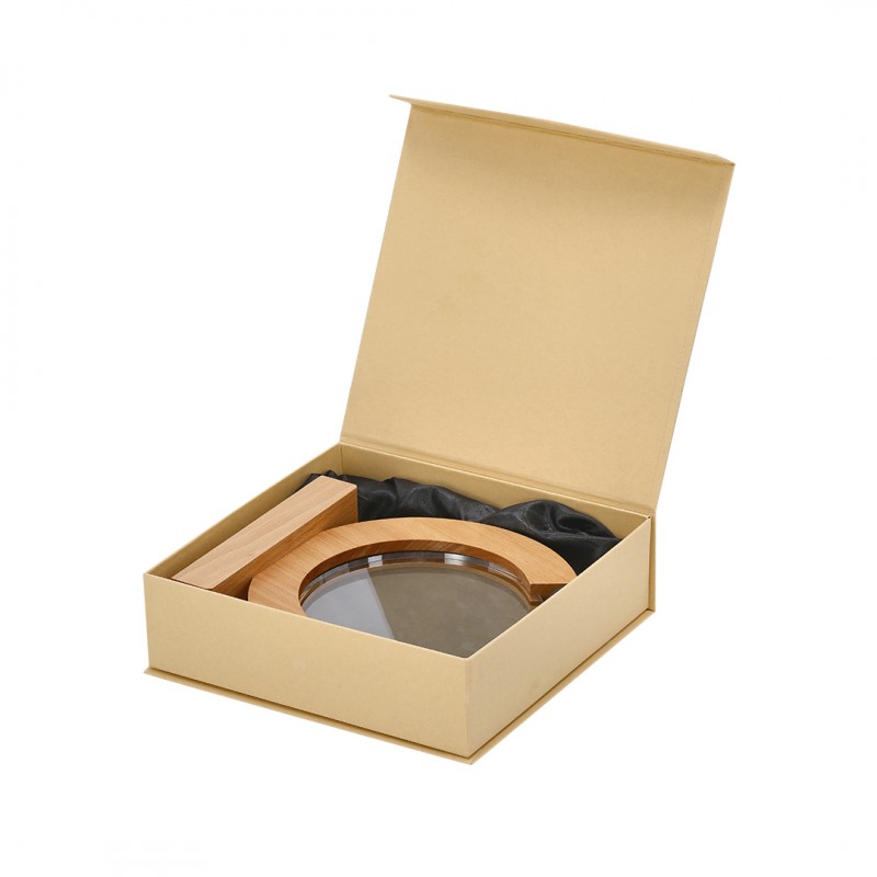 Placa trofeo de cristal y madera personalizable Xiflex
