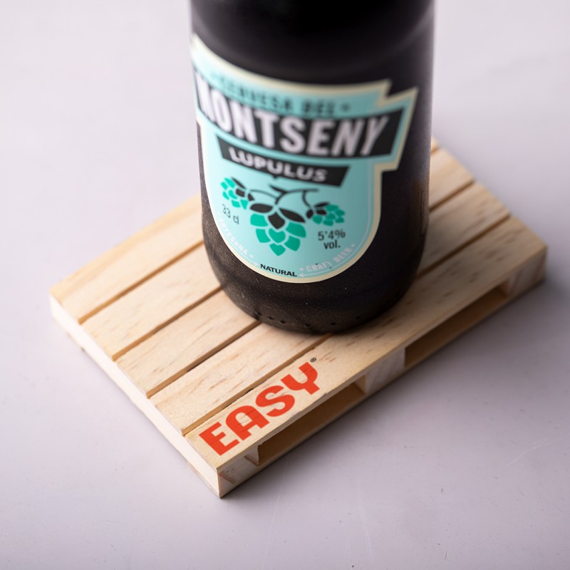 Posavasos con forma de Palet personalizable para merchandising