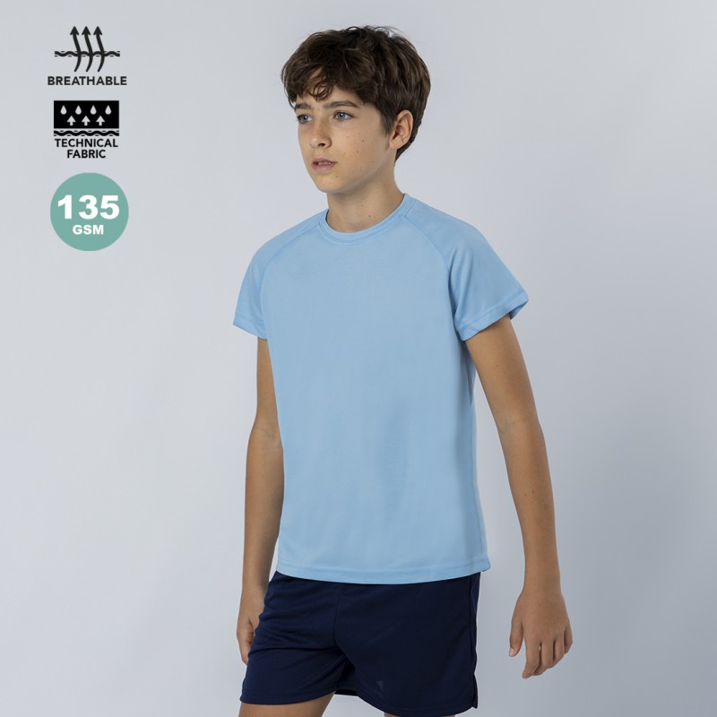 Camiseta técnica Niño promocional personalizada con logo Tecnic Plus