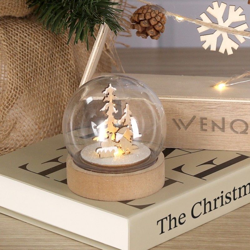 Bola de nieve iluminada merchandising navideño personalizado Cemayer