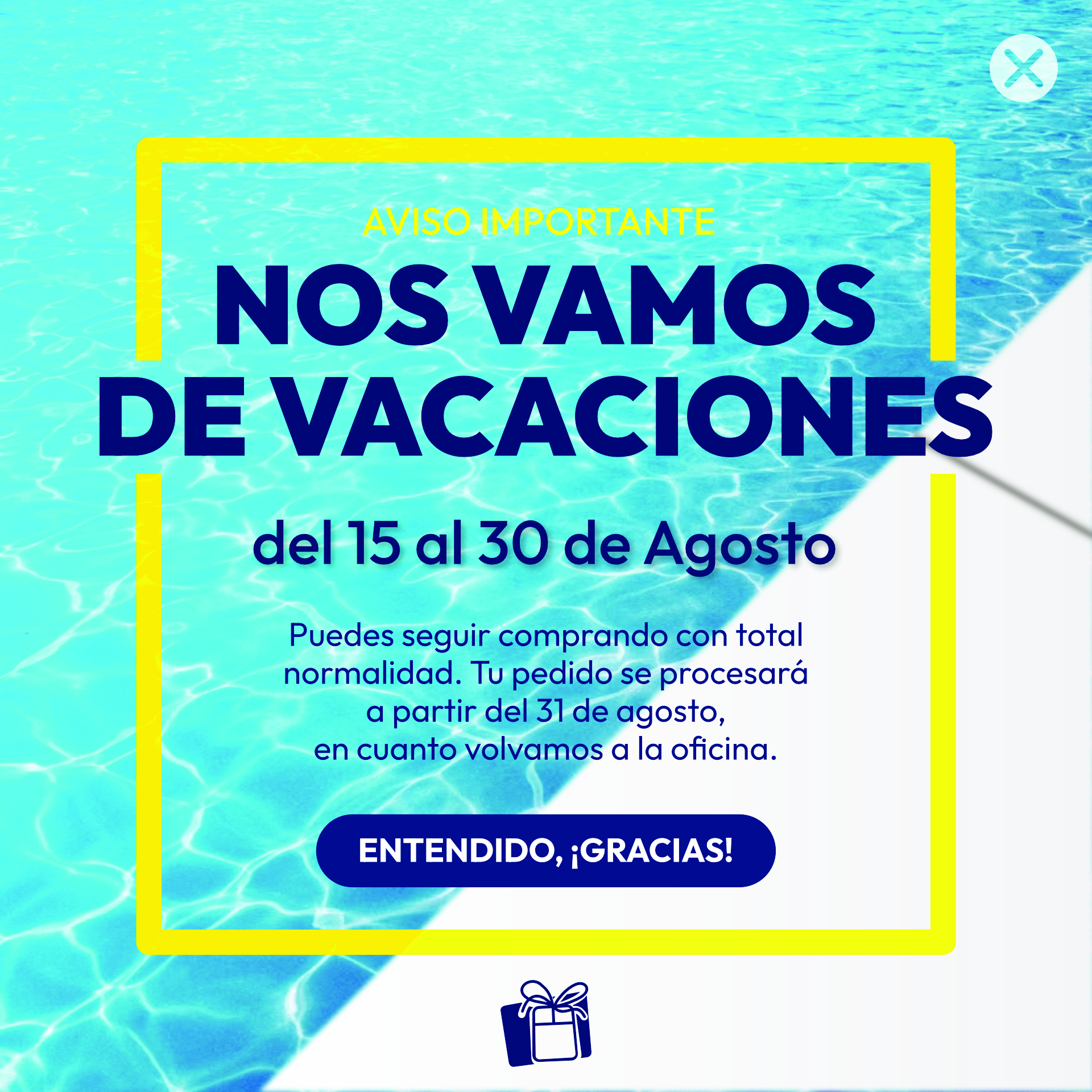 Aviso de vacaciones